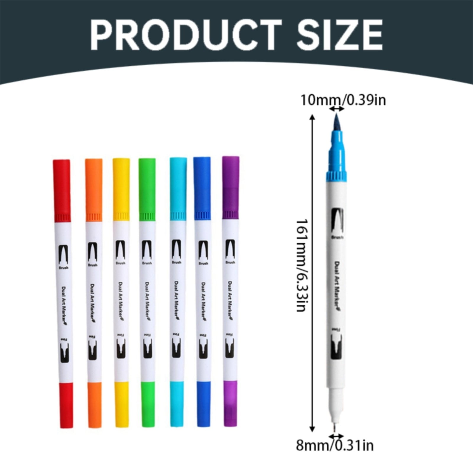 Clearance Pencil curler under $9,Brush Marker Pens 24 Colors Art Markers With Fine And Brush Tip Coloring Markers For Adults Markers For Journaling Calligraphy Drawing Sketching Doodling Illust