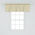 thumbnail image 2 of Ambesonne Aztec Window Valance, Horizontal Oriental Shapes, 42" x 18", Beige Mustard, 2 of 3