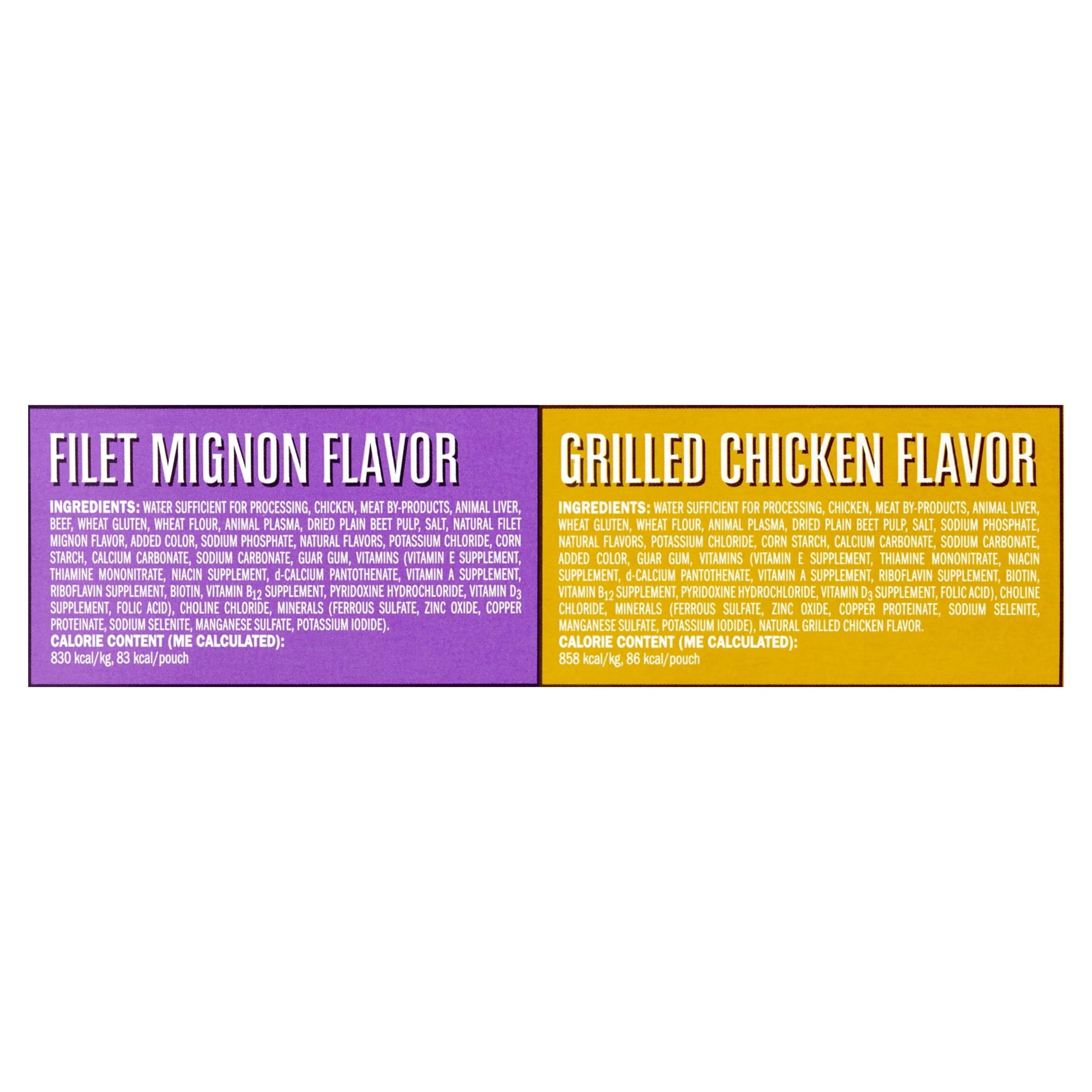 (3 pack) Ol' Roy Tender Morsels Filet Mignon and Grilled Chicken Cuts in Gravy Variety Pack, 3.5 oz Pouches, 8 Pack