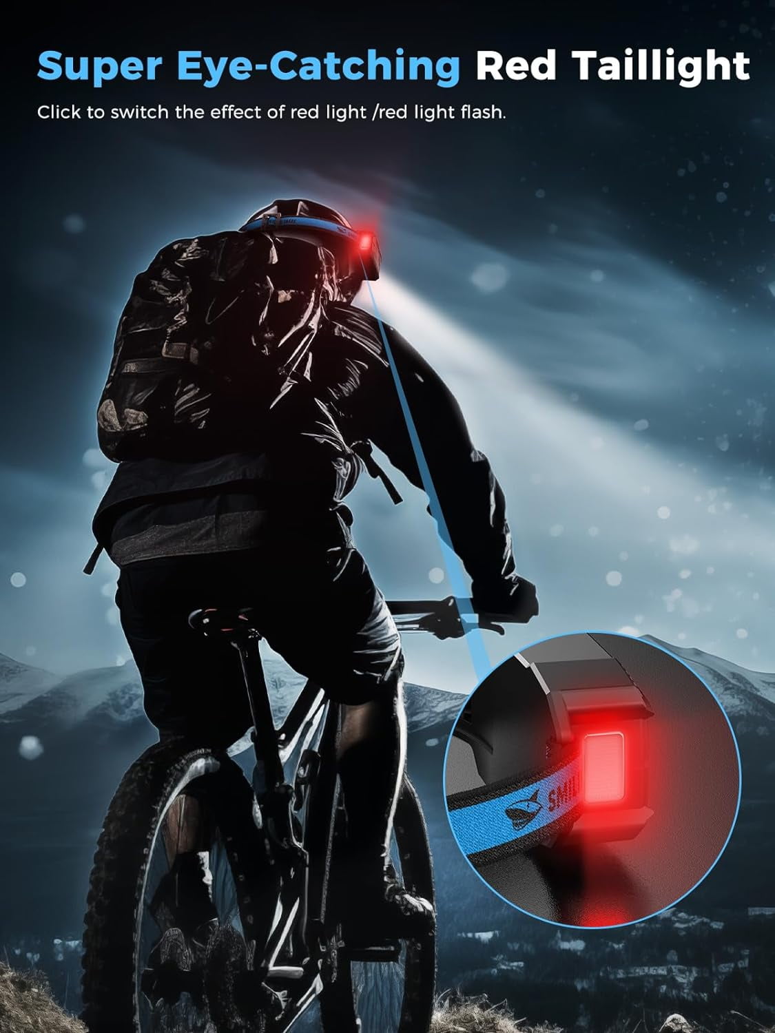 Headlamp, Head Lamp Led Rechargeable 6 Modes 7*White Lights 270° Lighting Width Motion Sensor Red Tail Light for Camping Fishing Running Repairation, LED-Headlamp-Rechargeable-Light