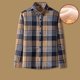thumbnail image 1 of Blusa y camisa de manga larga con cuello vuelto para hombre, estilo informal, de talla grande, a la moda, con bolsillos de polar, con solapa y botones, de poliéster, 1 of 5