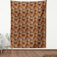 thumbnail image 4 of Ambesonne Geometric Fabric by the Yard Upholstery, Digital Grunge Design, 1 Yard, Caramel Orange, 4 of 5