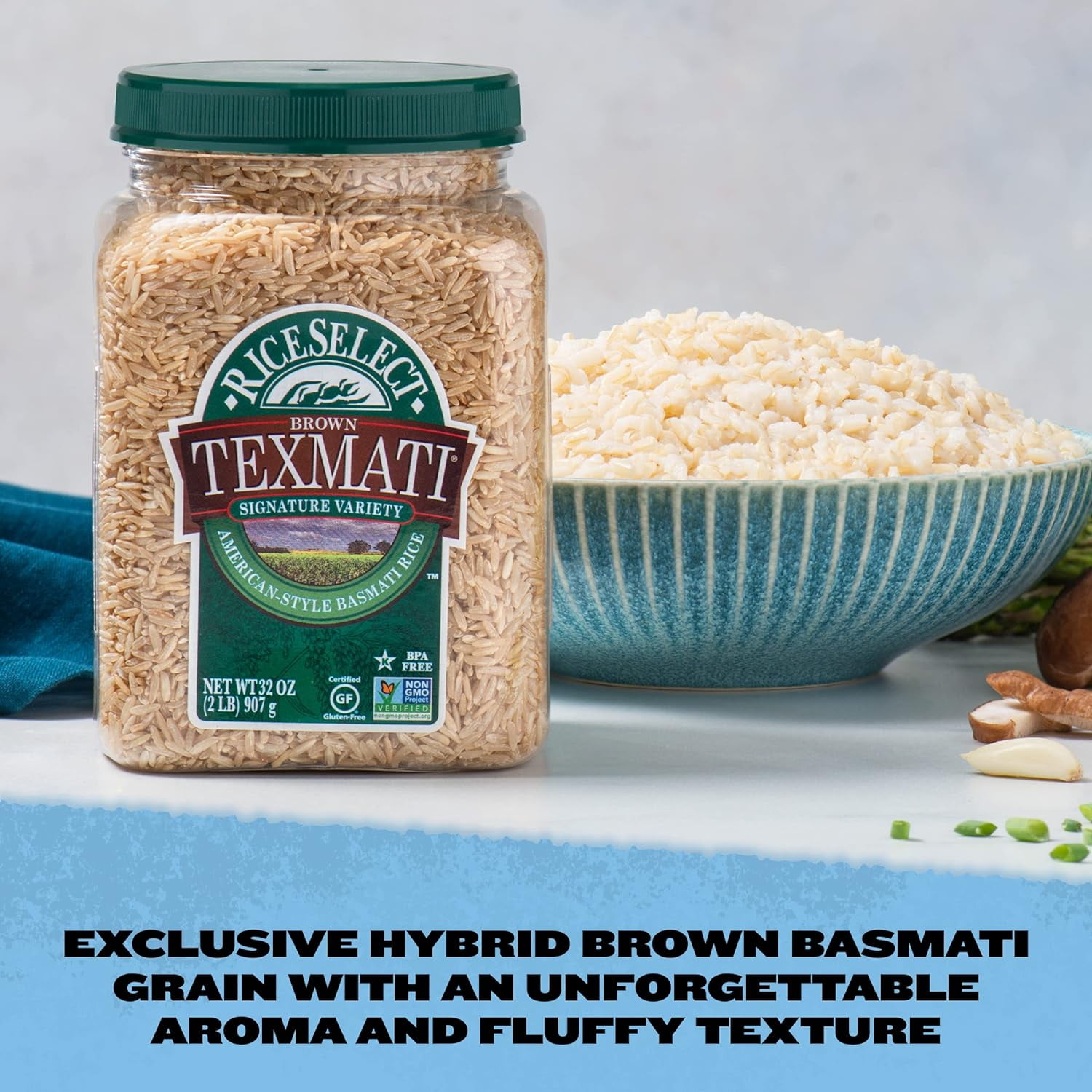 Pack of 4, Riceselect Texmati All-American Basmati Brown Rice, 32 oz