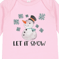 thumbnail image 4 of Inktastic Let It Snow Cute Snowman in Hat and Scarf Boys or Girls Long Sleeve Baby Bodysuit, 4 of 5