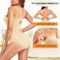 Loday Body Shaper for Women Tummy Control Shapewear Bodysuit Waist Trainer Faja One Piece Built