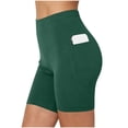 thumbnail image 4 of Busydd Yoga Shorts for Women S-3XL Fashion Stretch High Waisted Running Workout Shorts Casual Summer Solid Color Women Shorts with Pocket L, 4 of 5
