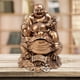thumbnail image 3 of Buda sonriente, estatua, adorno Feng Shui de la suerte y la prosperidad, figura para la oficina Bronce, 3 of 9