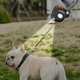 thumbnail image 4 of LED Dog Leash With Waste Bag Dispenser Retractable Reflective Pet Leash For Outdoor Walking Night Visibility Durable ABS Material Leash for Two Dogs Small Small Dogs Leash Two Handle Dog Leash 10 Ft, 4 of 4