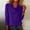 Purple women cowl neck sweater a1, variant on Women's Fall Winter Cowl Neck Long Sleeve Knitted Pullover Tops Casual Solid Warm Sweater Blouses Dressy Trendy Fashion, Purple S