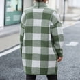 thumbnail image 3 of PENGXIANG Cardigan Long Ample à Carreaux Ouvert pour Femmes Automne 2023, 3 of 6