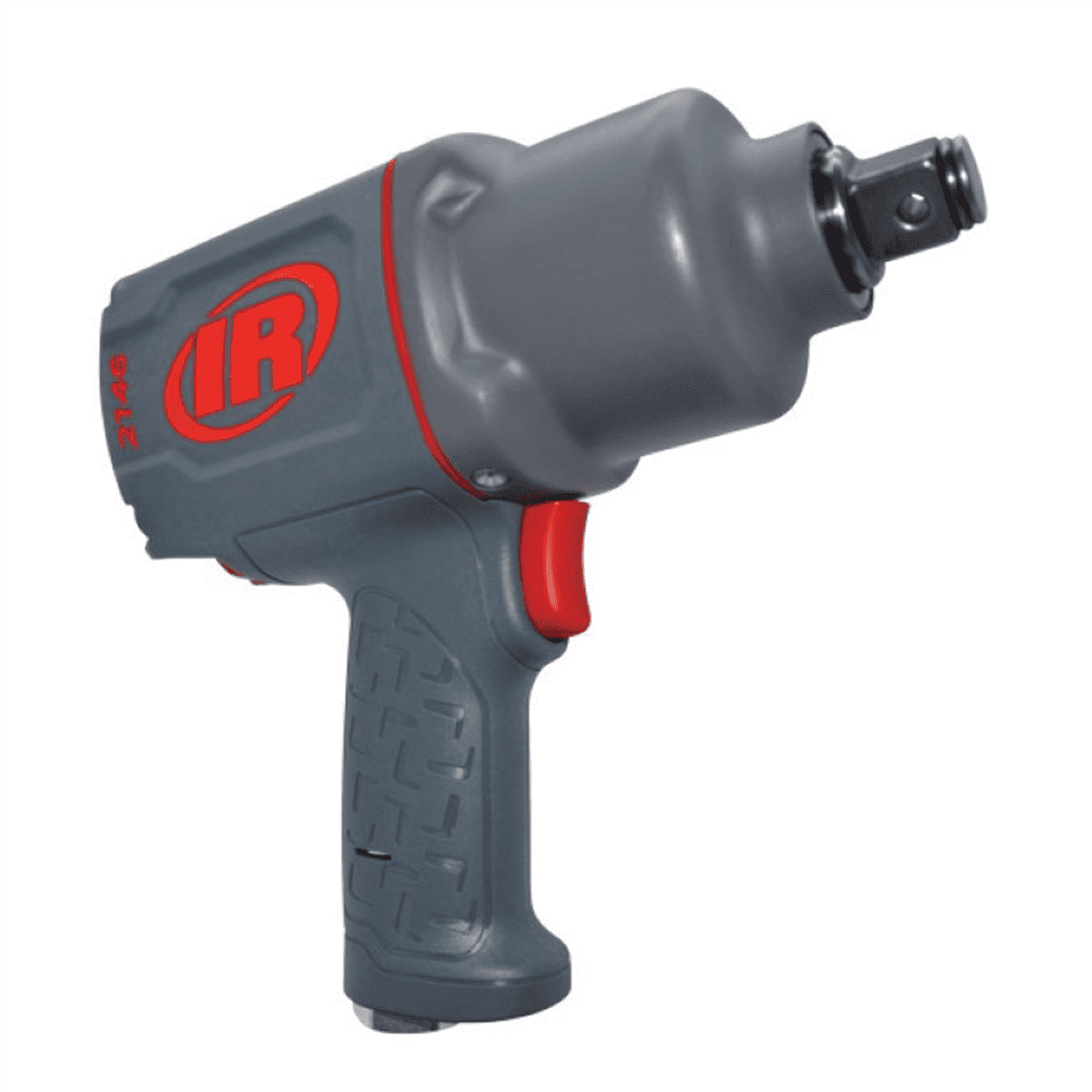 INGERSOLL RAND 1 Inch Air Impact Wrench, Quiet, 2000 ft-lb Torque, Friction Ring-Thru-hole Retainer, Pistol