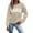 Beige, variant on Uobin Sweatshirt for Women Crewneck Long Sleeve Casual Tops Graphic Hoodies Pullover Sweater