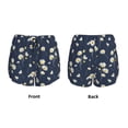 thumbnail image 3 of Pofeuu Daisies Flowers Print Women's Athletic Shorts Running Workout Shorts Tummy Control Quick Dry Gym Shorts with Pockets Double layer sports shorts-Small, 3 of 7