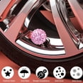thumbnail image 5 of 4PCS Bling Crystal Diamond Tire Stem Valve Caps, Crystal Shinny Rhinestone Car Wheel Tire Valve Caps for Women, Universal for Cars, SUV, Trucks, Bikes, Motorcycles, Bicycles (Pink), 5 of 7