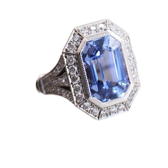 PERITANG Elegant Promise Ring Cocktail Ladies Gift for Wife Shiny Sparkling AAA Zircon Cubic Zirconia Ring Ideal Jewelry Gift With Gift Packaging