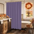 thumbnail image 5 of Pure Lilac Gray Shower Curtain, Waterproof Shower Curtains for Bathroom, Contemporary Solid Color Minimalist Art Washable Fabric Bathtub Curtain Set Bath Decor with 12 Hooks Long 72"x84", 5 of 8