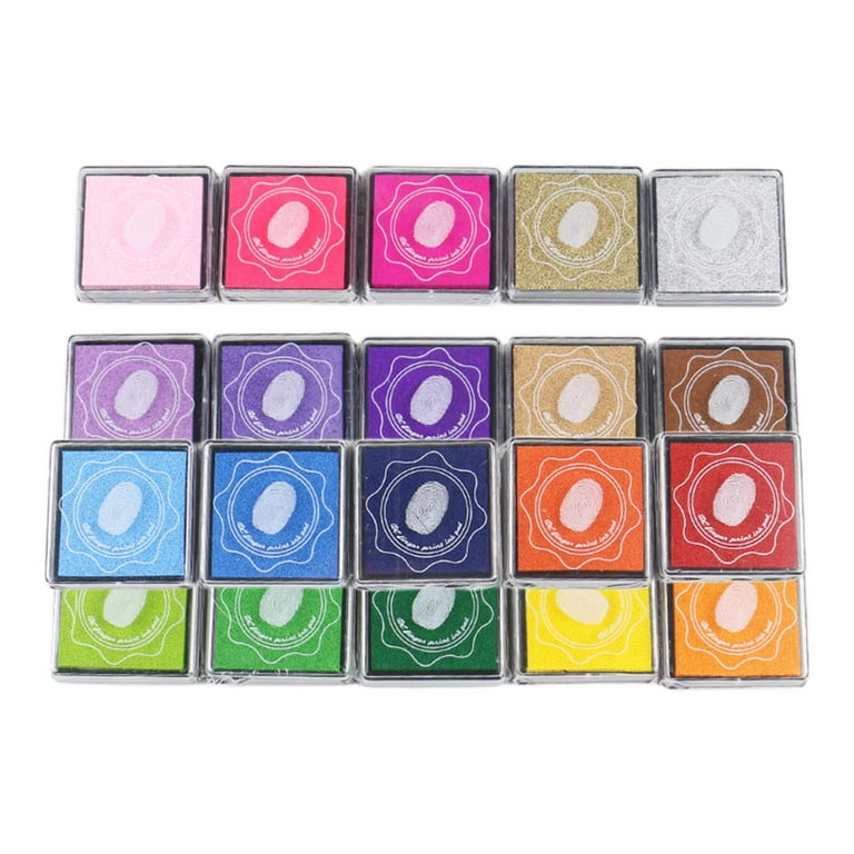 30 Colors Craft Ink Pads for Rubber Stamps Finger Stamp Pad Ink Pads for  Kids Washable DIY Paper Wood Fabric Scrapbooking Stamping Gift