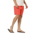 thumbnail image 4 of INSPIRE CHIC Men's Shorts Solid Beach Shorts Drawstring Surfing Mesh Lining Board Shorts 36 Red, 4 of 7