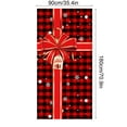 thumbnail image 3 of Christmas Doorway Decor Santa Claus Garden Scene Photo Curtain Hanging Banner Polyester Fabric Holiday Decoration for Indoor Outdoor 35x71 Inches, 3 of 5