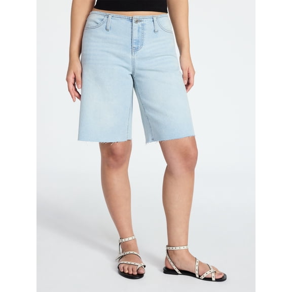 No Boundaries No Waist Baggy Jorts, Women's XXS-XXL
