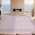 thumbnail image 2 of Design&I 8'x10' Ultra Soft Area Rug, Dorm Delicate Purple Flower Network Traditional Boho Lilac None Fluffy Washable Non Shedding for Bedroom Living Room Under Sectional, 2 of 7