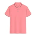 thumbnail image 3 of Camisa Hawaiana para Hombres Casual Delgado Cuello de Vuelta Color Sólido Manga Corta, Camiseta Blusa para el Verano, 3 of 7