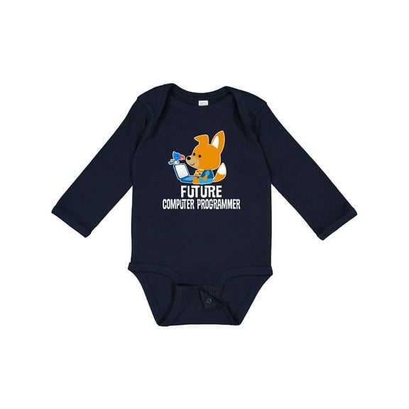 Inktastic Future Computer Programmer Boys Long Sleeve Baby Bodysuit