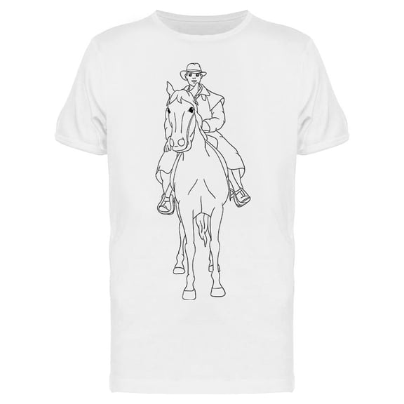 Horse Rider, View From The Front T-Shirt Men -Image by Shutterstock, Male XX-Large