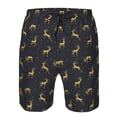 thumbnail image 3 of Cauagu Christmas Deers Print Men's Swim Trunks,Hawaiian Bathing Suit Swimsuits Beach Shorts with Pockets for Men Quick Dry Swimming Board Shorts-Small, 3 of 6