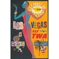 thumbnail image 2 of David Klein 17x24 Black Ornate Framed Double Matted Museum Art Print Titled: Las Vegas - Fly Twa (1962), 2 of 5