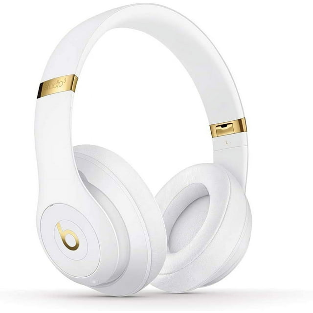 Casque d'Écoute Circum-Auriculaire Sans Fil à Réduction de Bruit Restored Beats Studio3 - Puce W1, Bluetooth Classe 1, 22 Heures d'Écoute, Microphone Intégré - (Blanc)