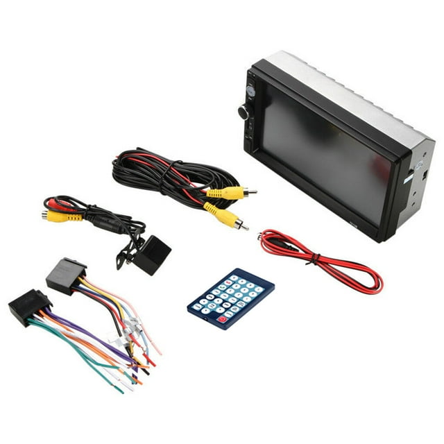 HD LCD Car MP5 87.5-108Mhz Automotive Double Din AUX Radio In-dash Double DIN Remote Control Multimedia Player USB Charging Automobile Accessory