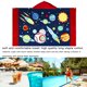 thumbnail image 5 of Extended Kids Bath Beach Suave algodón Terry Toalla con capucha Wrap Capa de dibujos animados Bata de ducha Poncho, Colorido Sweethay HA000744-03B, 5 of 6