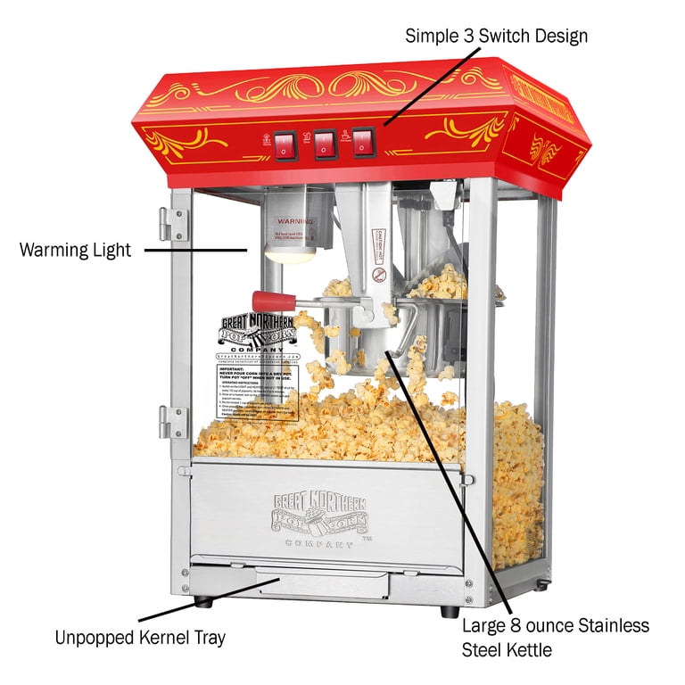 Great Northern Popcorn 3-Gallon Good Time Popcorn Machine for Home