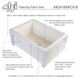 thumbnail image 5 of ALFI brand AB2418ARCH-B 24" Biscuit Arched Apron Thick Wall Fireclay Single Bowl Farm Sink, 5 of 7