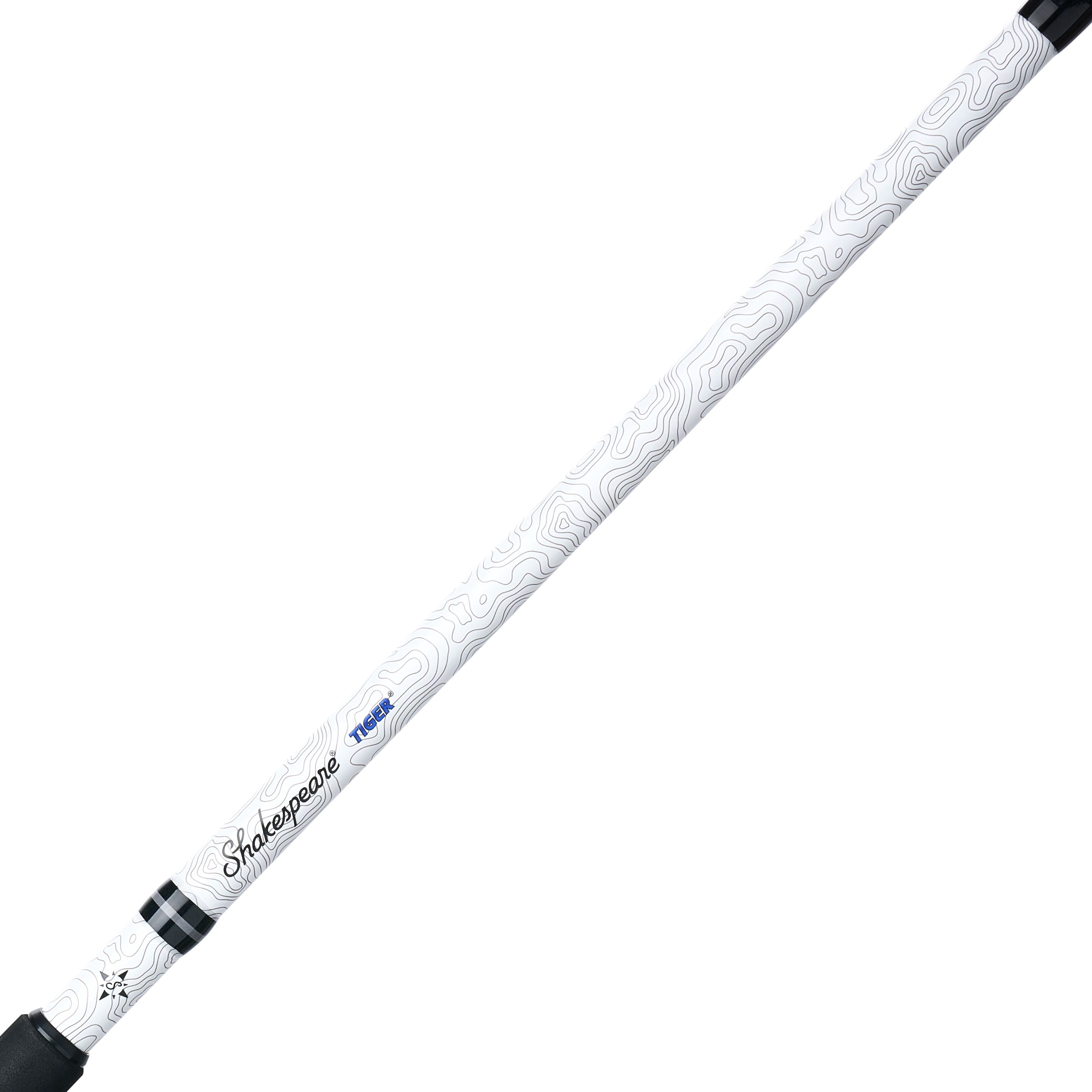 Shakespeare Tiger Spinning Combo, 7' 2-pc Medium Fishing Rod, 50-Size Reel