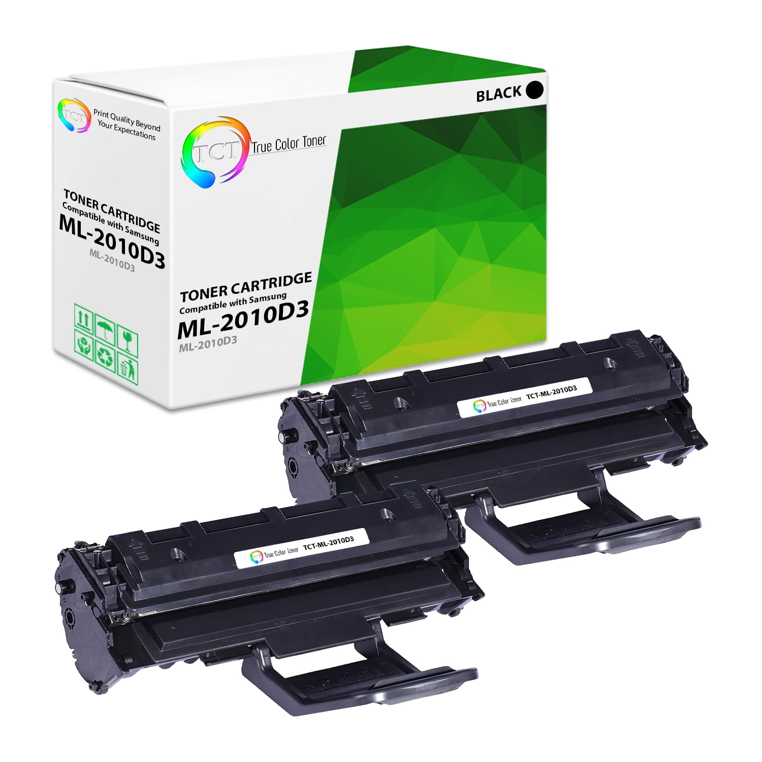 capaciteit Purper Goed opgeleid TCT Premium Compatible Toner Cartridge Replacement for Samsung ML-2010D3  Black works with Samsung ML-2010 ML-2510 ML-2570 ML-2571N, SCX-4521F  SCX-4521FG Printers (3,000 Pages) - 2 Pack - Walmart.com