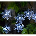 thumbnail image 2 of Viworld 40ft 100 LED Solar Snowflake String Lights, Outdoor Christmas LED Snowflake Lights, 8 Mode Lighting Waterproof Fairy Lights for Tree Garden Patio Shop Decorations, Cool White, 2 of 7