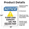 thumbnail image 2 of (2 Pack) Floor Load Capacity Sign, 2 of 7
