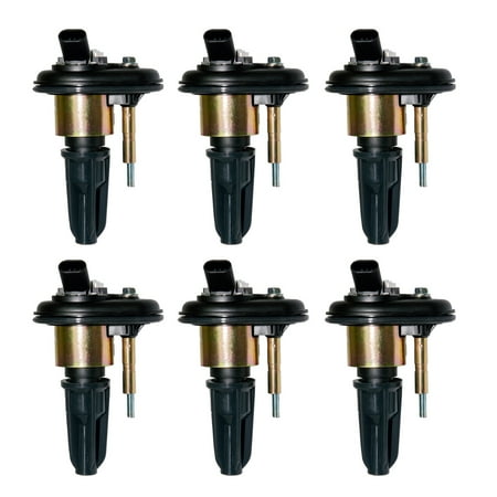 Set of 6 Ignition Coils for Chevy Chevrolet Colorado GMC Envoy Canyon Isuzu Olds Saab UF303 C1395 UF-303 5c1392 E255 52-1743 Gn10114 Ic414 19300921 1214 UF303 C1395 5c1392 E255