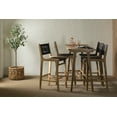 thumbnail image 3 of South Shore Agave Teak Wood and Woven Rope Bar Stool, in Black and Natural, 3 of 11