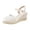 b-White, variant on Women's Ankle Buckle Strap Closed Toe Wedge Sandals Retro Platform Sandals Summer Casual Comfortable Espadrilles Wedge Heels d-White Size 7.5