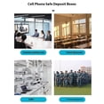 thumbnail image 2 of AOOOWER Lockable Clear Door Phone Storage Cabinet Wall Mounted Aluminum Alloy Multi Compartment School Classroom Organiser, 2 of 11