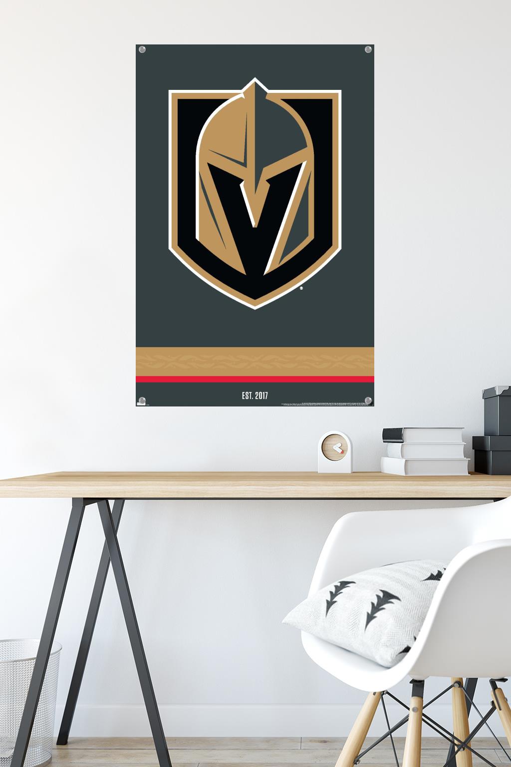 NHL Vegas Golden Knights - Logo 21 Wall Poster with Pushpins, 22.375" x 34"