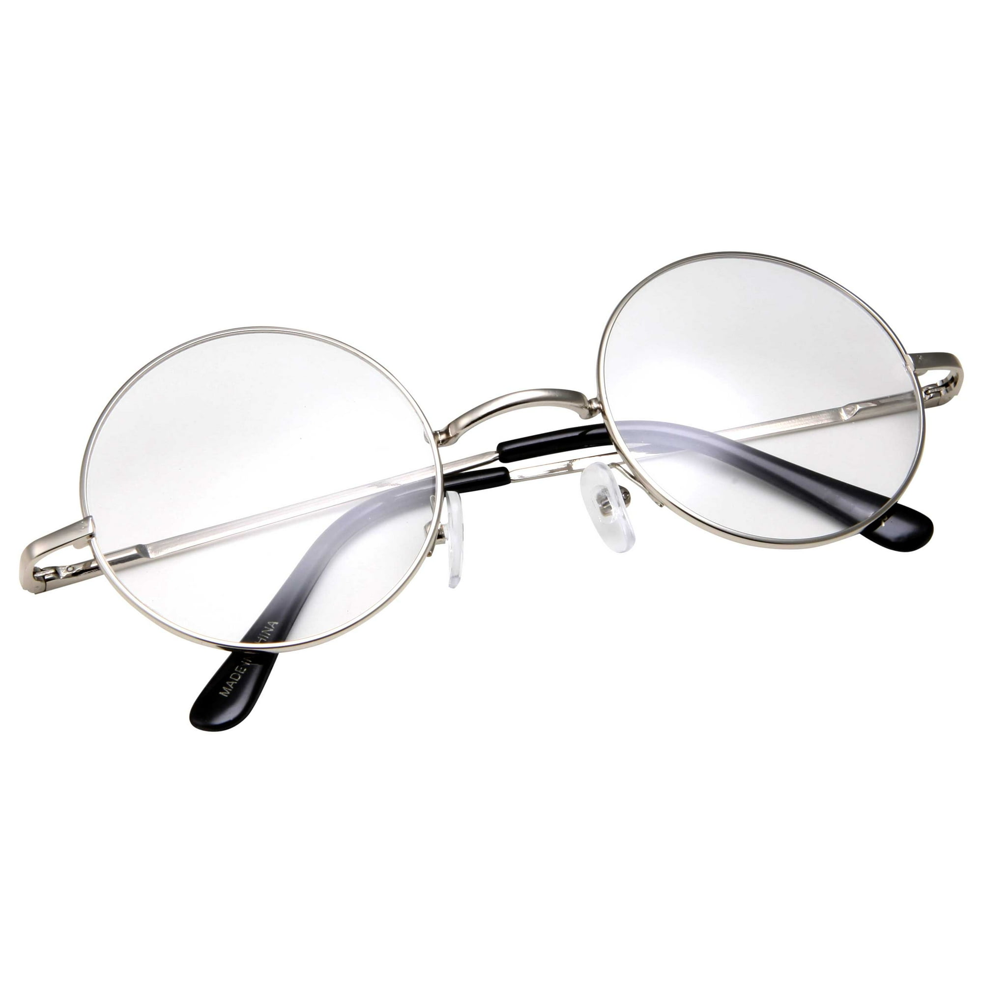 Round vintage clear lens glasses discount