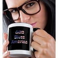 thumbnail image 2 of 3drose, Usa Typography-god Bless America-patriotic-black, 11oz Two-tone Black Mug, 2 of 6