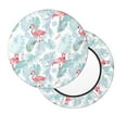 thumbnail image 2 of Bingfone Tropical Flamingo Padded Round Bar Stool Cover Cushion with Elastic Fabric Round Chair Seat - Tropical Flamingo, 2 of 7