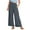 Gray, variant on WIZUTIZ Womens Work Pants Soft Casual Loose Wide Leg Pants Spandex Elastic High Rise 7/8 Length Palazzo Pants Solid with Pockets Palazzo Pants for Ladies Dance Vacation Green