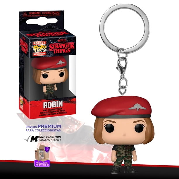 Funko Pop Llavero Robin Militar Funko Netflix Stranger Things Original Traje Militar