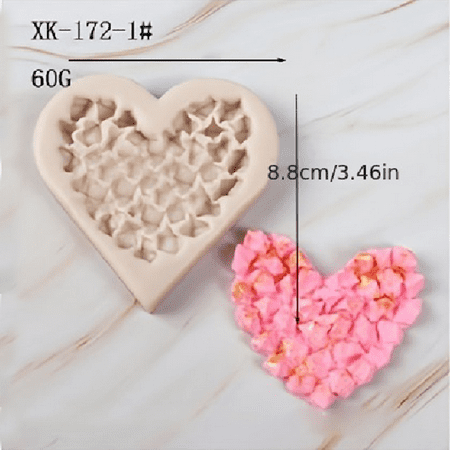 

1pc Silicone Love Heart Candy Lollipop Biscuit Mold Dessert Mold Chocolate Candy Cookie Making Mold Fondant Cake Decorating Molds Baking Tools